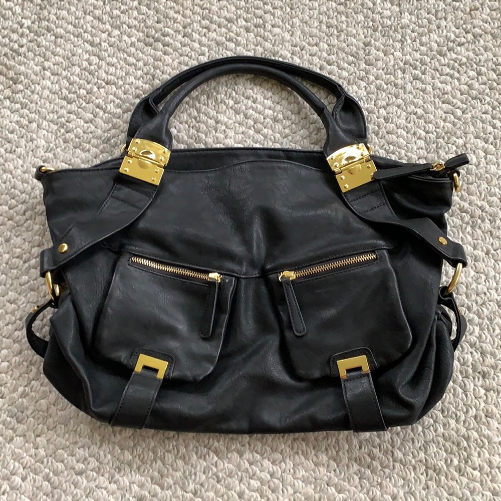 Black Leather Shoulder Bag